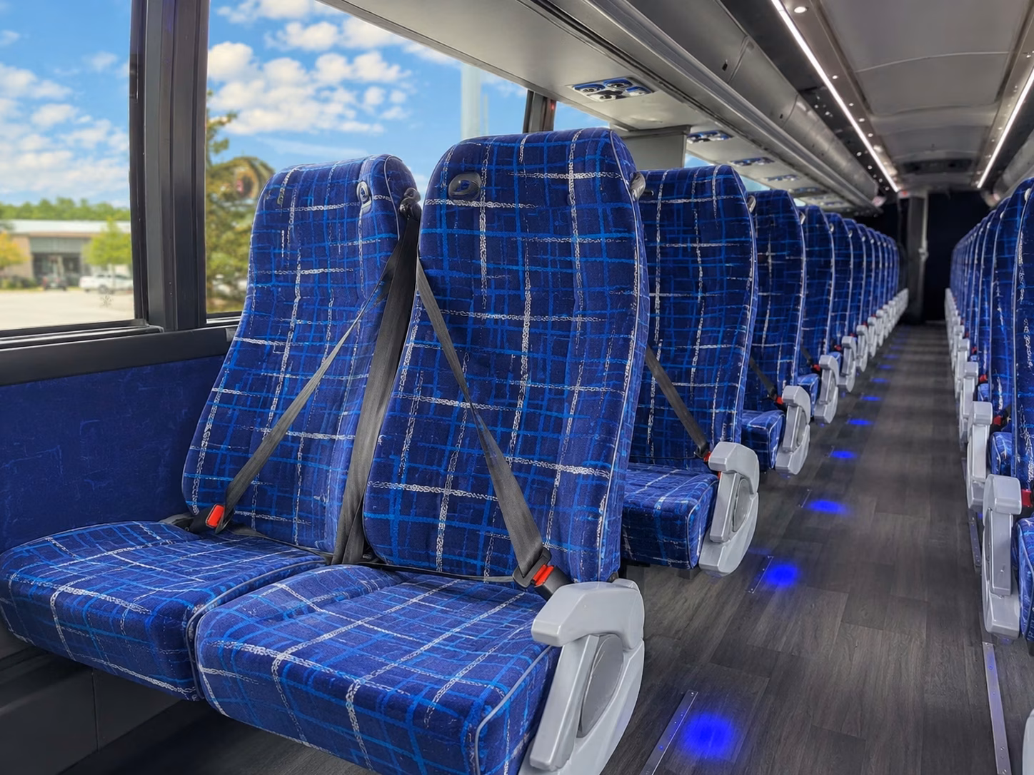 irving charter bus interior