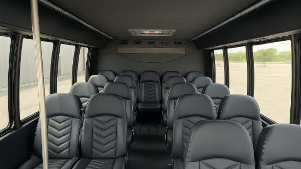 irving 18 passenger minibus inside