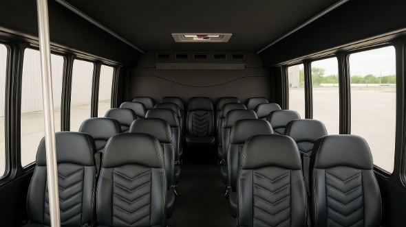 irving 28 passenger minibus inside