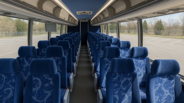 irving 50 passenger charter bus inside