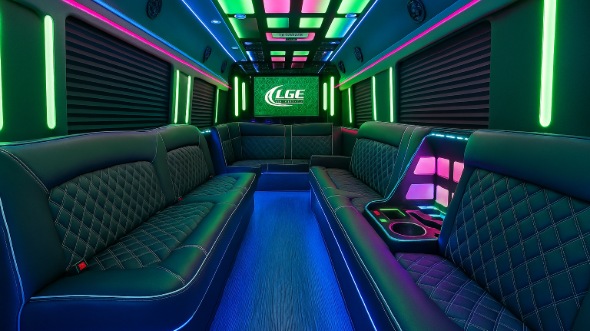 irving party bus rental inside