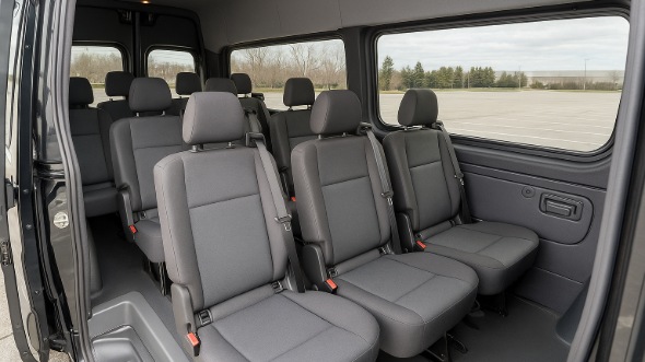 irving sprinter van with driver inside